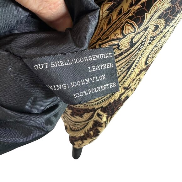 Vintage Pelle Leather & Fabric Bomber Jacket Men's L 90s Retro Streetwear - Picture 8 of 8